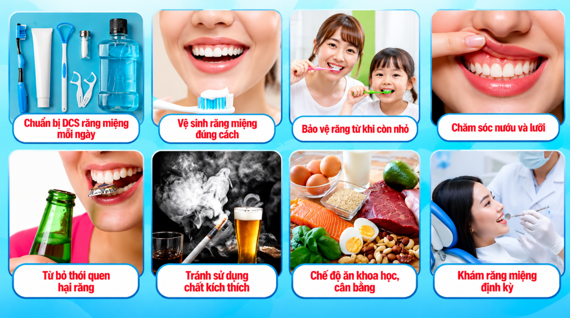 Cách chăm sóc răng miệng giúp miếng trám bền đẹp